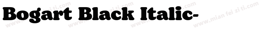 Bogart Black Italic字体转换